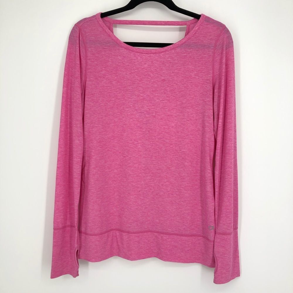GAP GapFit Open Back Long Sleeve T Shirt in Pink